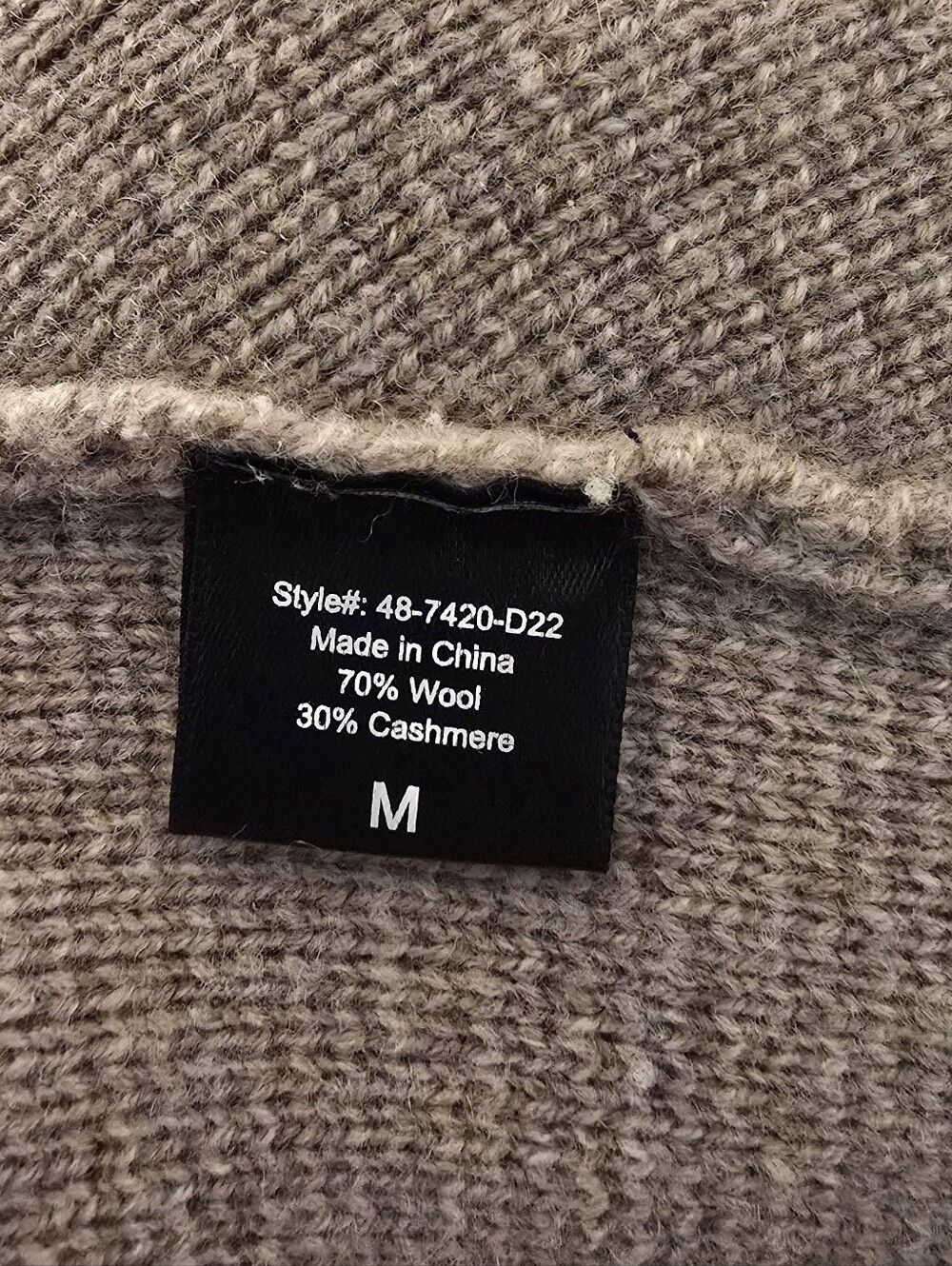 Jenni Kayne Cooper Cardigan, Wool & Cashmere - Taupe, Size M - Picture 12 of 13